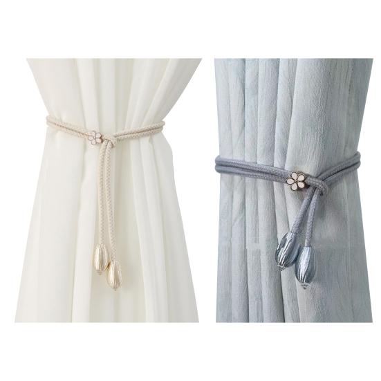 2 шт. ремни для штор в стиле бохо, ручная работа, натуральный хлопок, лен, завязки для штор, вешалка для штор, держатель для полотенец на балкон