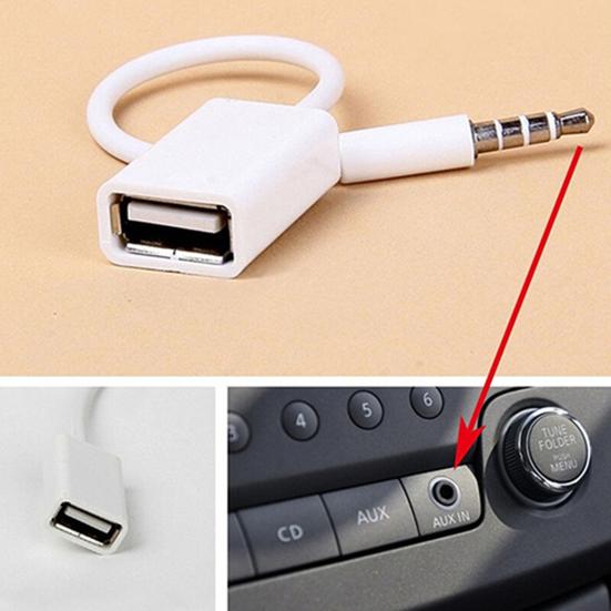 Автомобильный MP3 3,5 мм штекер AUX аудио разъем для USB 2,0 женский конвертер кабель шнур