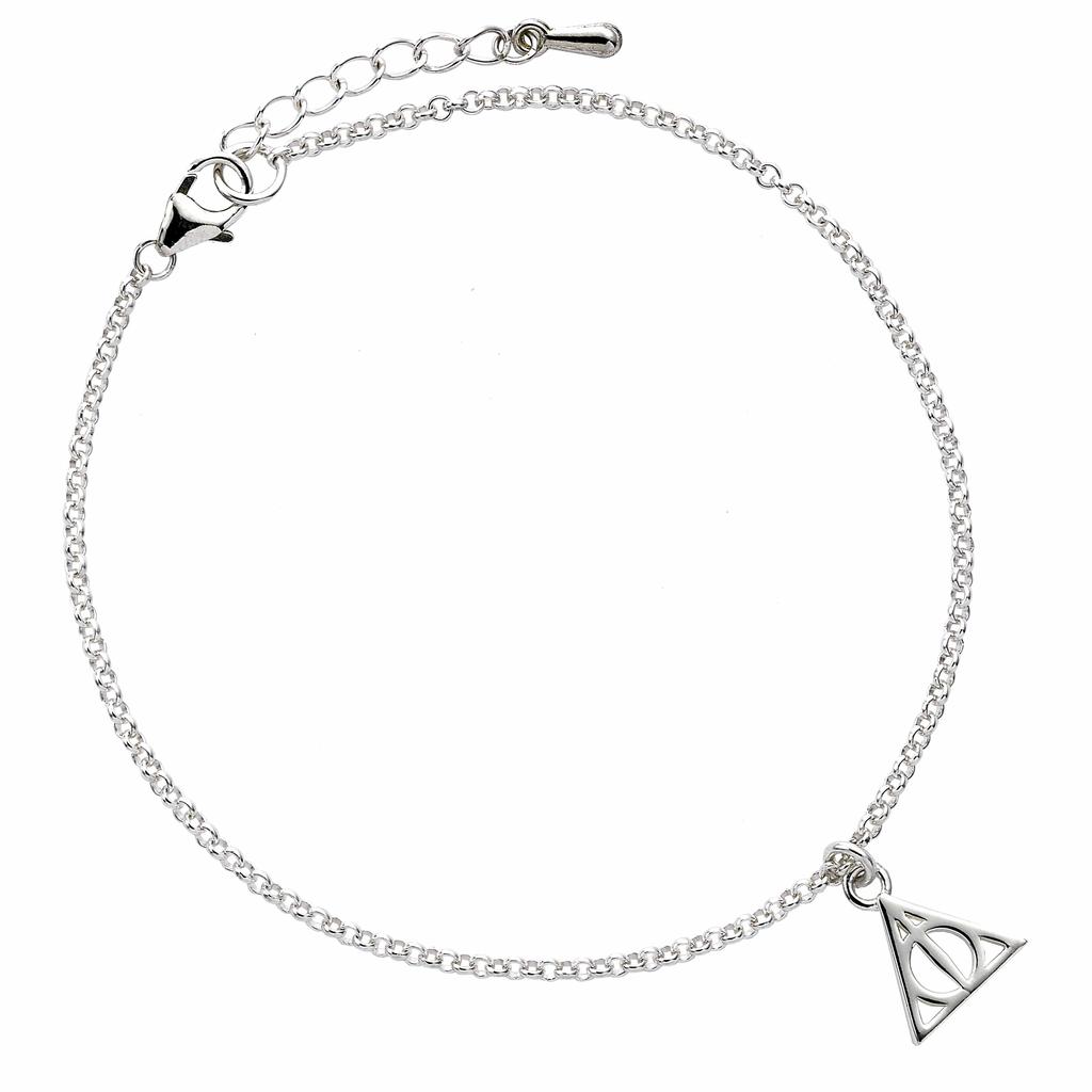 Harry Potter sterling silver Deathly Hallows charm bracelet silver