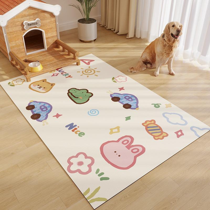 Cartoon Living Room Anti Slip Carpet Floor Mat For Pet Eating Use Carpet Bedroom Bedside Mat Children'S Room Home Use Beautiful