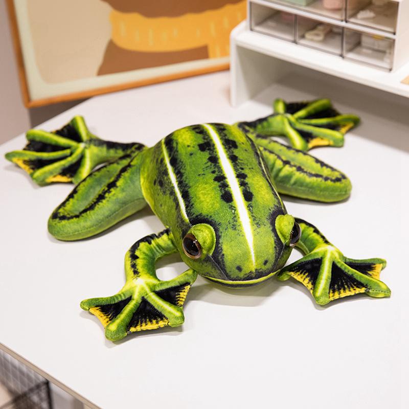 Realistic Frog Plush Toy for Kids Soft Stuffed Crawling Animal Cool Funny Home Decor Gift Creative Children's Playtime Companion