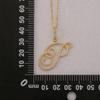 A-Z Cursive Initial Letter Pendant Necklace For Women Simple Rope Chain Pendant Necklace Jewelry Gift