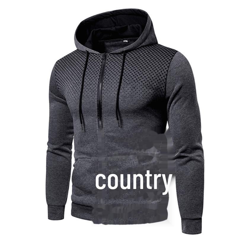 2023 Мужская модная толстовка-кардиган с капюшоном на осень/зиму