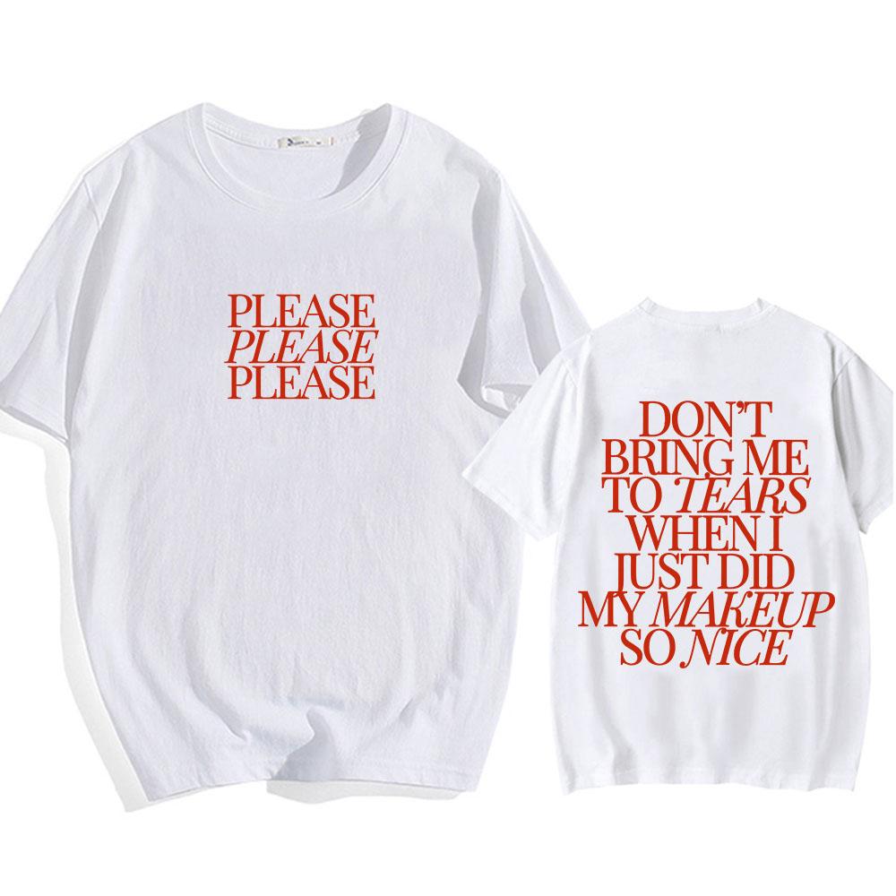 2024 Song Please Please Please T-shirt Sabrina Carpenter Short N' SweetAlbum Tee-shirt Cotton Summer Unisex Streetwear Graphic