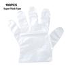 100pcs Disposable Transparent PE Gloves Restaurant Kitchen Beauty