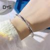 Women Bangle Adjustable Opening Design Floral Embossed Polished Alloy Ethnic Style Wrist Jewelry for Everyday Special Occasions