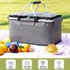 Корзина для пикника на открытом воздухе, многофункциональная, большая вместительная корзина для фруктов, сумка для пикника с пакетом для льда, корзина для льда, ручная корзина
