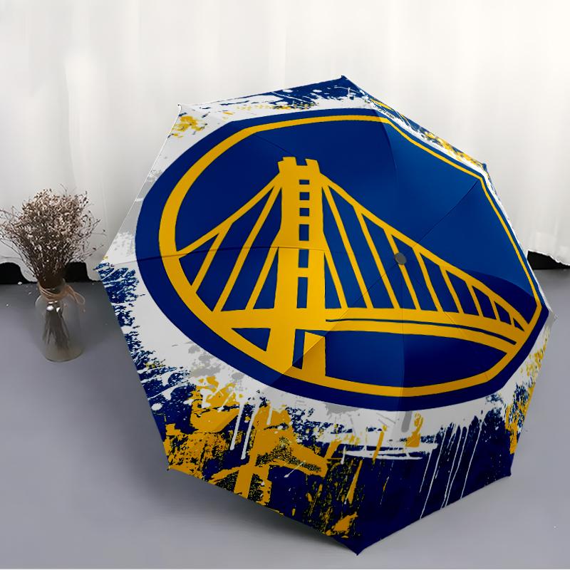 Printed Golden State Warriors logo Folding Umbrella,Outdoor,Leisure,And Travel Umbrella,Durable Umbrella Fabric,Birthday And Holiday Gift