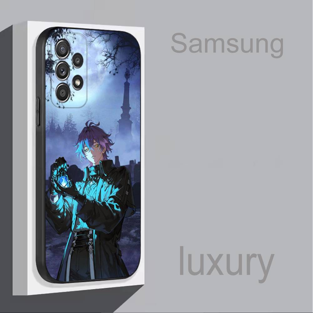 G-Genshin Impact F-Flins Для Samsung S 25,24,23,22,30,21,10,9,Ultra,Plus,Lite,FE,4,5G Чехол для телефона Черный Мягкий чехол