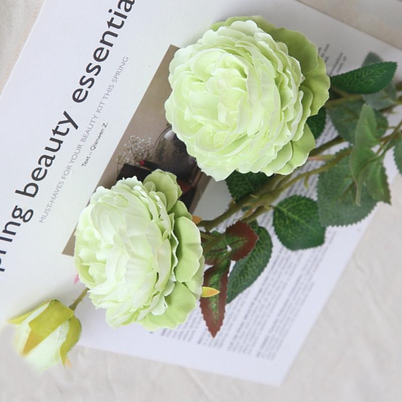 Искусственные цветы Розы Головки Пионы Шелковый цветок Поддельные цветочные украшения