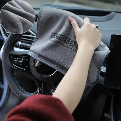 Высококачественное полотенце из микрофибры для мытья автомобиля, ткань для сушки и очистки автомобиля, с оверлоком, для ухода за автомобилем и детализации, водопоглощающая автомобильная тряпка