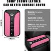 Bling Crown Car Center Console Mats, Anti-Slip And Waterproof Crystal Car Armrest Pad Protector, Universal Rustproof Armrest Decor Cushion For Cars &
