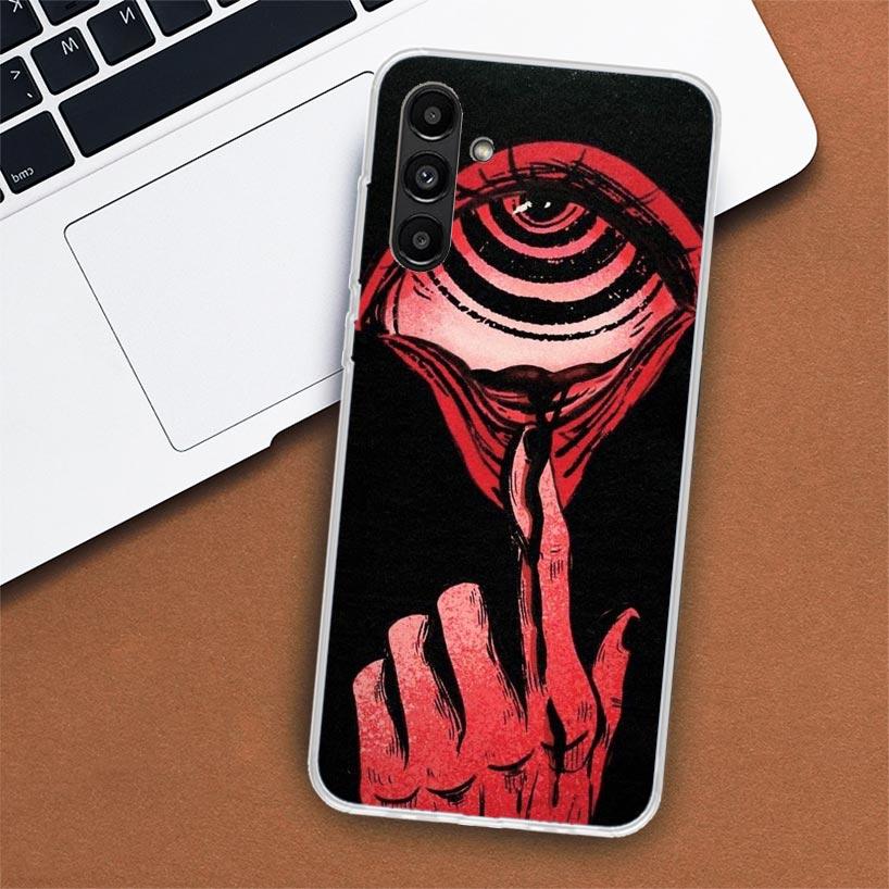 Scary Face Eyes Phone Case For Samsung Galaxy A56 A55 A54 A53 A16 A15 A14 A13 A36 A35 A34 A33 A26 A25 A24 A23 A05S A04S A03S A55