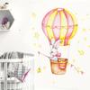 Мультфильм Воздушный шар Кролик Наклейка на стену Детская комната Детская спальня Домашнее украшение Обои Фон Декор Милые наклейки