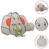 3107739 vidaXL Play Tent for Children 250 Balls Grey Elephant 174x86x101cm