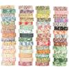 YUBX Masking Blooming Floral Washi Tape Cute Thin Strips for DIY Gift and Gift Decorations Tape, 60-Piece Set, Collection, Crafts, Journals, Planners,