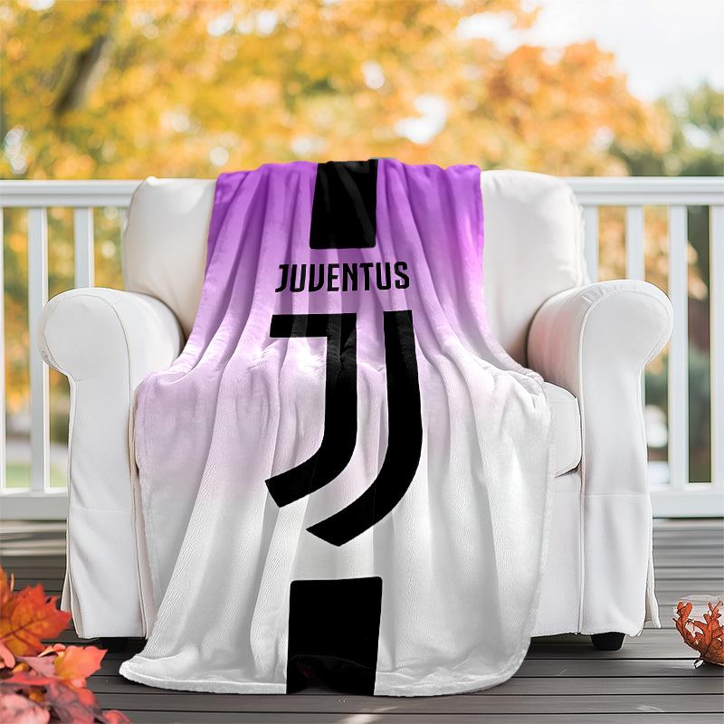 1pc Juventus Theme Blanket - Digital Print, Polyester, Cozy for All Seasons, Perfect for Outdoor, and Travel