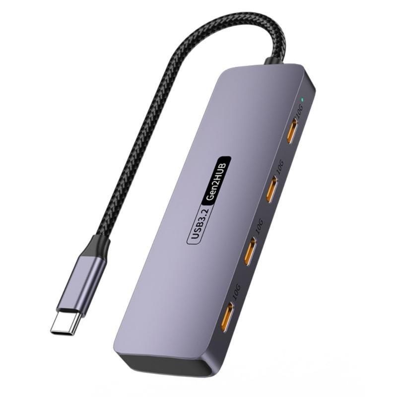Док-станция Type C 10 Гбит/с с несколькими портами, адаптеры, Power Delivery PD100W 140W, USB 3.2 разветвитель для ПК, телефона, 4K 60 Гц HDTV