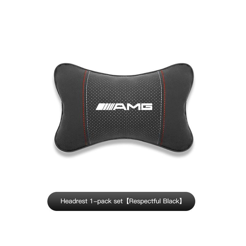 Suede Fabric Car Seat Headrest Lumbar Support Pillow For Mercedes Benz AMG E S C A B Class GLE GLS CLA CLE GLC CLS GLA QJ1