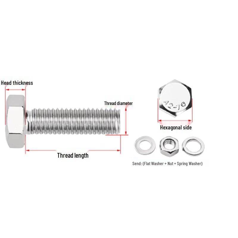 Jindong 304 Stainless Steel Hex Bolt & Screw Combination Set