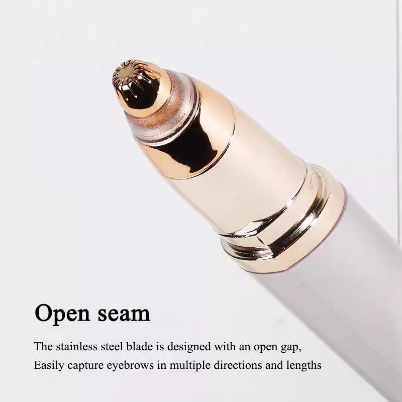 1pc Electric Eyebrow Trimming Tool Portable For Beginners Automatic Electric Eyebrow Trimmer Nose Hair Shaving Brush Scraper