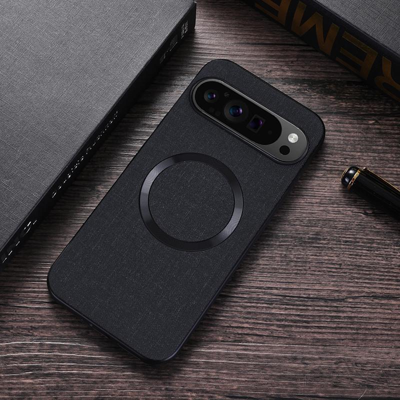 Простой нейлоновый тканевый магнитный чехол для Google Pixel 9 Pro XL 8A 7 Pro TPU Hybrid для Magsafe ударопрочный тонкий чехол для телефона