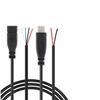 5 шт. 2-контактный 4-контактный провод USB 2,0 Тип C «папа-мама» Удлинитель сварочного типа USB-C DIY Ремонтный кабель Разъем для зарядного устройства
