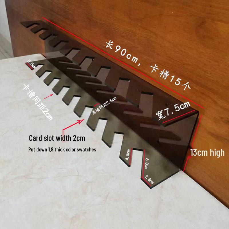 Color Swatch & Tile Sample Display Rack with Acrylic Card Slots