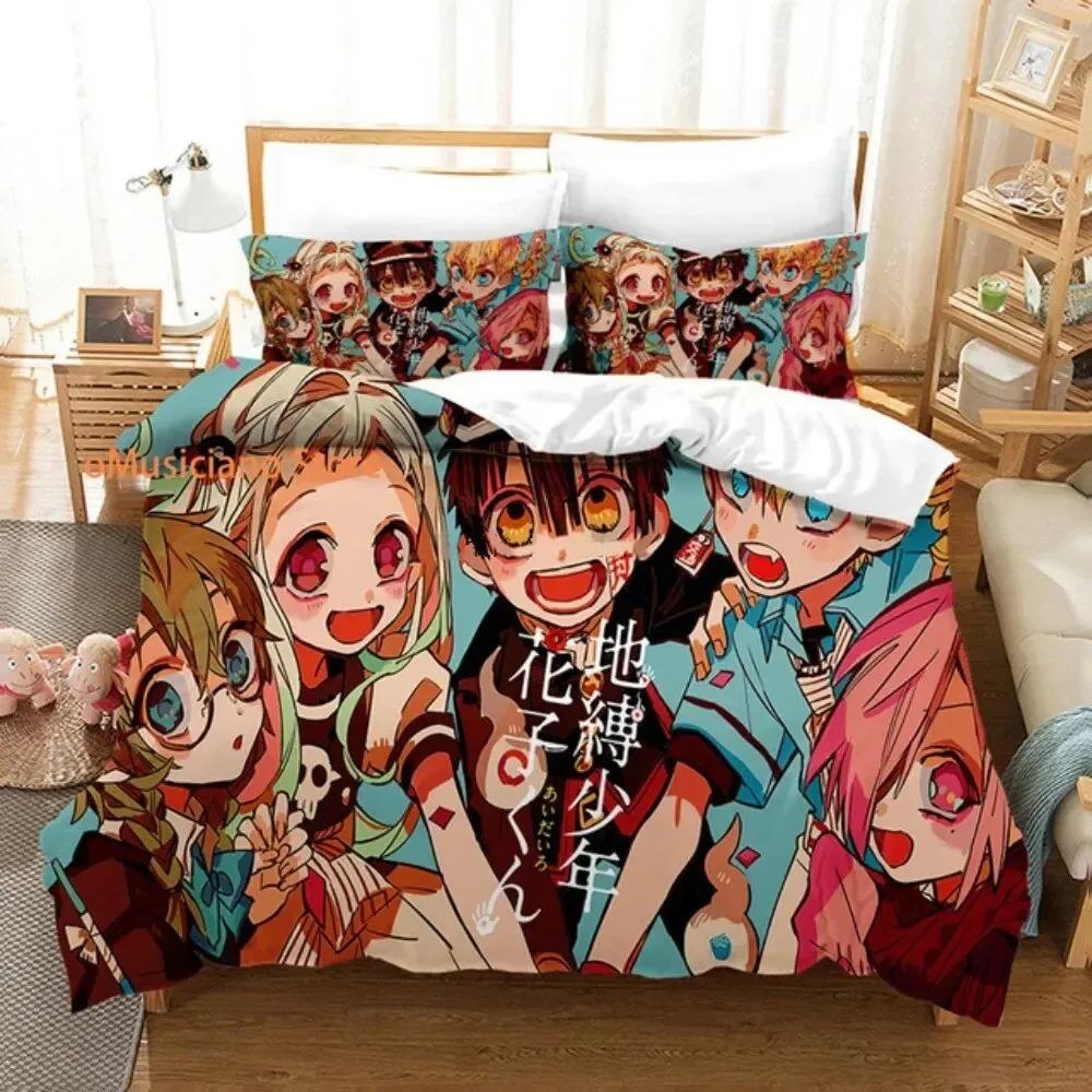 Comforter Fashion 3D Printing Anime Toilet-Bound Hanako-Kun Bedding Set S Comforter Bedding Double Size Adults Kids Gift