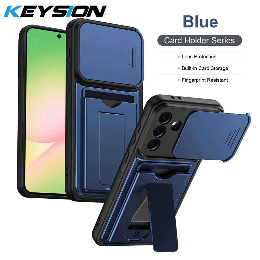 KEYSION Сумка-кошелек Чехол для телефона для Samsung Galaxy A56 5G A36 A26 5G Слайдер Защита камеры Подставка Ударопрочная Задняя крышка