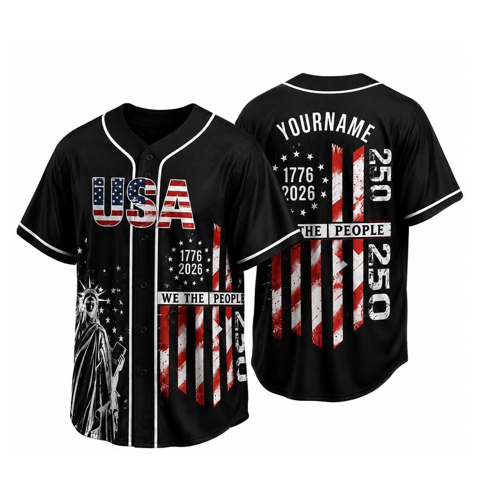 Custom Baseball for Men Women 4th of Patriotic Sports Top Short Sleeve