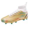 Футбольные бутсы с высоким верхом, мужские и женские кроссовки со сломанными гвоздями, настоящие нескользящие кроссовки для взрослых на траве
