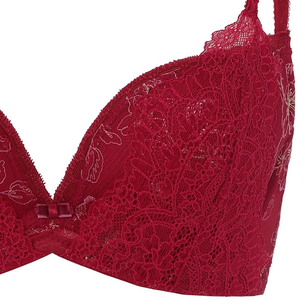 Style by Triumph Dreamy Poinsettia Dreamy Bra Deep V M006 D70 Amo's Women's (Red)
