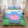 Peppa Pig Park Print 3Pcs Bedding Setduvet Cover With 2 Bedropillowcase Home Birthday Gift