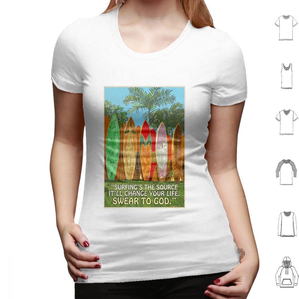 Surfing Itll Change Your Life T Shirt Big Size 100 Cotton Surfing Beach Surfer Shark Tropical Margaritaville Paradise