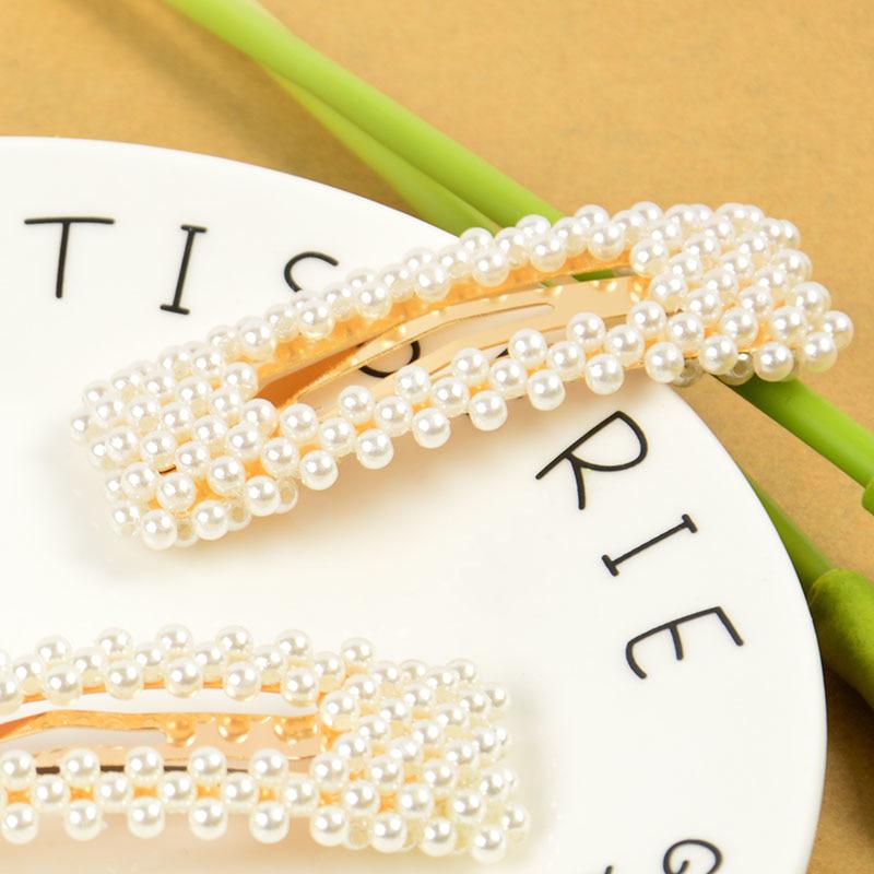 Women's Fashion Hairpin with Pearls Flowers Kids Girls Hair Clip Barrettes Hair Accessories