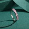 Romantic Pink Cubic Zirconia Ring Real 925 Sterling Silver Luxury Dazzling Finger Rings For Women Wedding Jewelry Anel