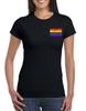 Junior'S Chest Rainbow Flag Black Gay Pride Lesbian Lgbt Equal Unisex T-shirts