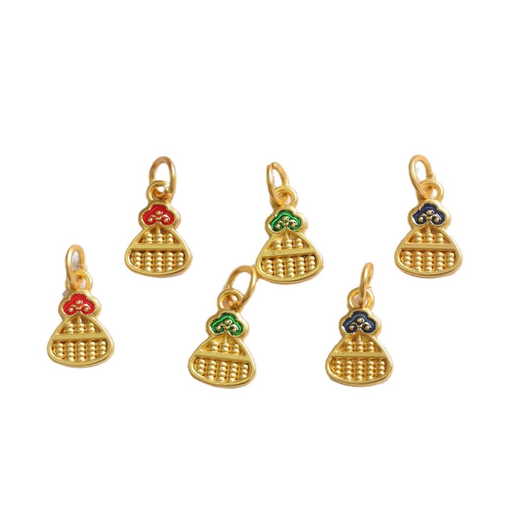 10 шт. Сохраняющее цвет старинное золотое капающее масло Ping An Ruyi кулон Diy Abacus кулон браслет ожерелье кулон ювелирные изделия аксессуары