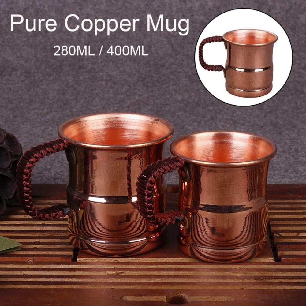 Weave Handle Moscow Water Mule Thickened Design Copper Beer Mug Copper Milk Mug Breakfast Drink