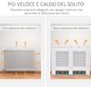 Modern MDF Radiator Grill Cover for Home and Office, 111.5x82x19 cm, White