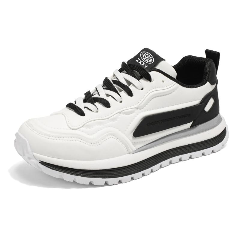 Мужские повседневные спортивные туфли на толстой подошве, новые, на мягкой подошве, нескользящие, для бега на открытом воздухе, для ходьбы, студенческие кроссовки