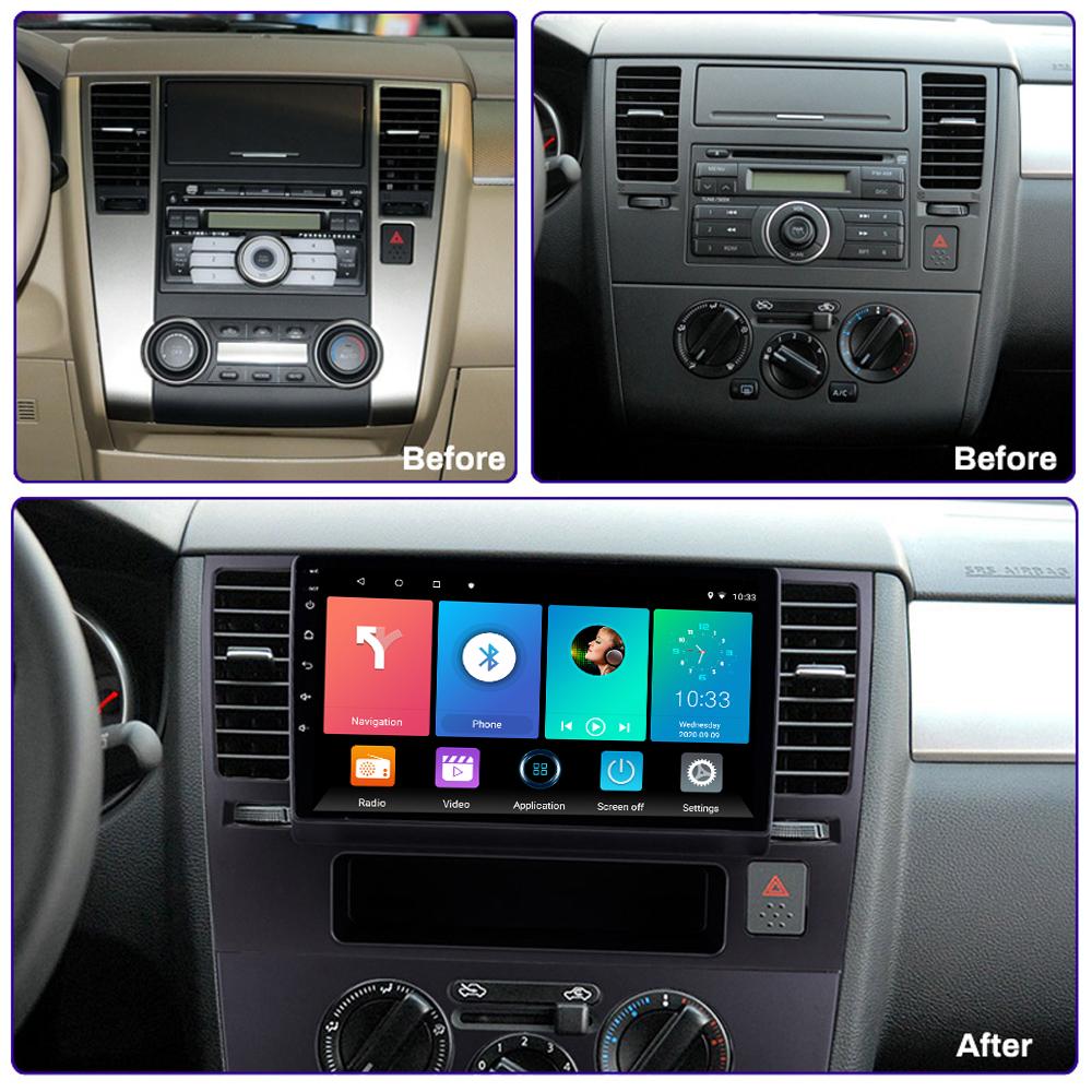 Автомобильный радиоприемник на базе Android Carplay для Nissan Tiida C11 2004-2013, мультимедийный видеоплеер, GPS-навигация, WIFI, 2 + 32 ГБ
