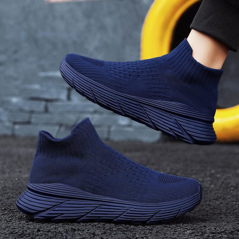 Spring/Autumn Men's/Women's Flying Knit Elastic Socks Shoes Breathable Ultra Light Fitness Outdoor Running Shoes