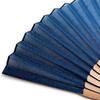 Folding Cotton Fan for Waterfall Blue and Navy Blue Navy [Hana Kanzashi] Men's Fan, Men, Gift, Large, High-Volume, Pattern, [Waterfall Blue]