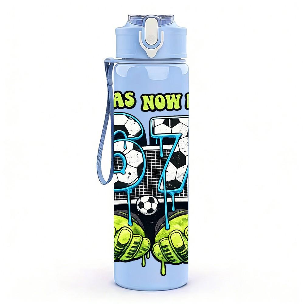 1PC I Read Show Him 67 Graphic Print 750ml Color Plastic Sports Water Bottle Leakproof Flip Straw Lid Suitable for Sports Office Home Use