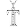 Hip-Hop Diamond Initial Necklace - Stylish 26-Letter Pendant for Men and Women