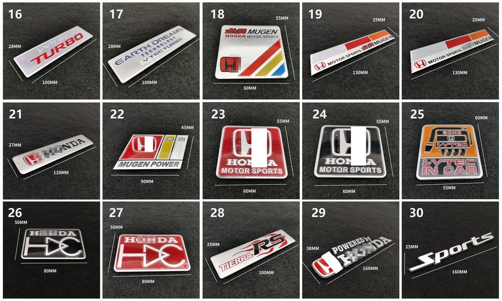 Honda Infinity Sticker Logo Motorcycle Gas Tank Sticker Emblem Badge Decoration Aluminum Racing Wing