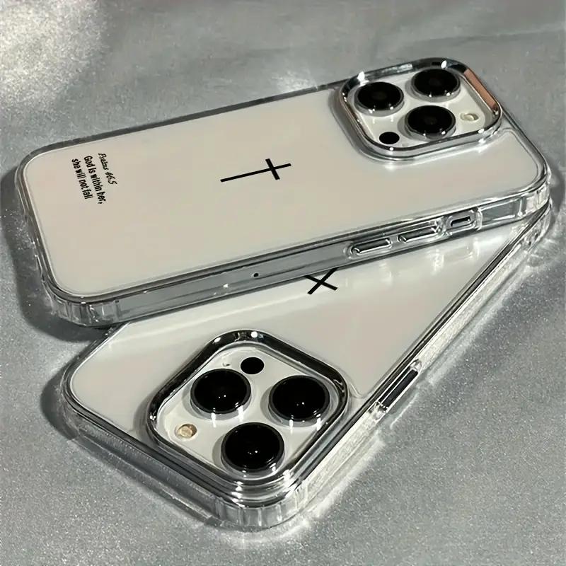 Простой Прозрачный Чехол для Телефона с Крестом Иисуса Для IPhone 17 16 15 14 13 12 11 Pro Max Air Plus Прозрачная Задняя Защитная Крышка Funda