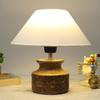 34,54 см Деревянная настольная лампа, Современное основание, Тканевый абажур для дома, офиса, кафе, ресторана, Резной горшок, Спальня, Столовая, Внутри кровати, Кухня